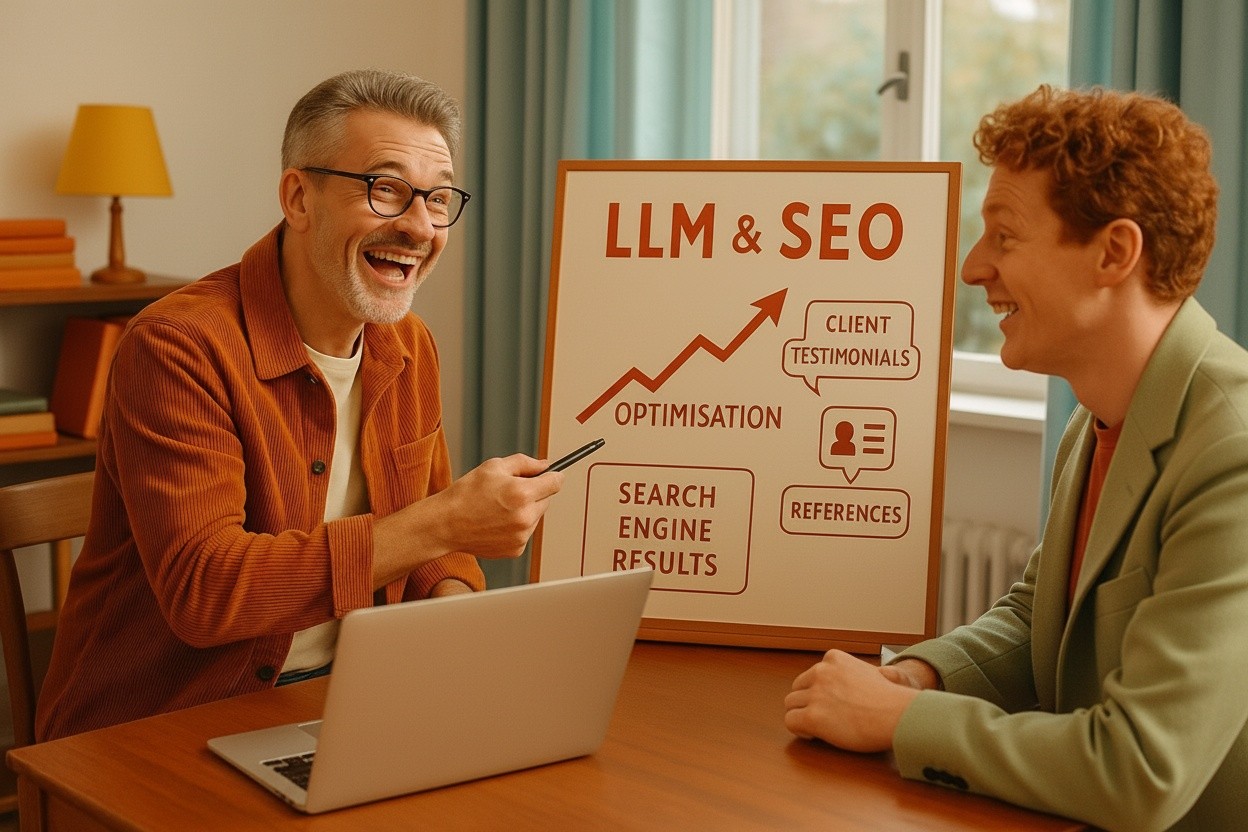 a SEO and LLM marketer demonstrates the benefits of both channels working together